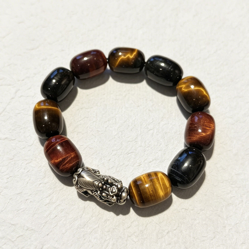 Tiger Eye Auspicious Beast Wealth-Guarding Bracelet